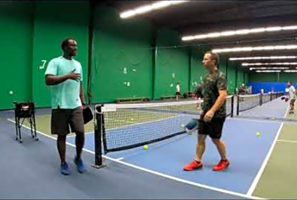 lesson #5 with Cliff Pickleball. Blocking and resetting the ball.