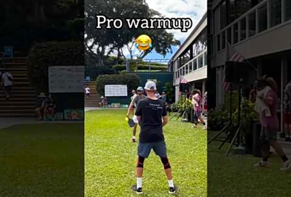 Pro Pickleball Warmup - JK #pickle #warmup #tournament #maui #vlog