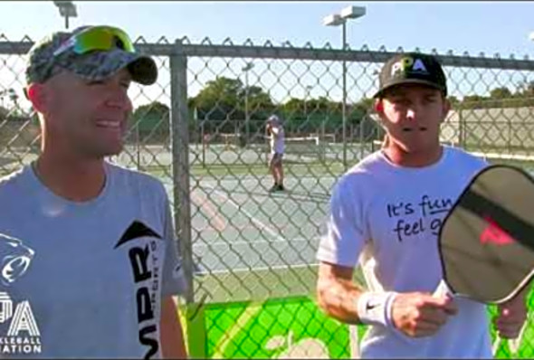 Kyle Yates &amp; Jonny Pickleball Practice Session at PPA Mesa (&#039;20)