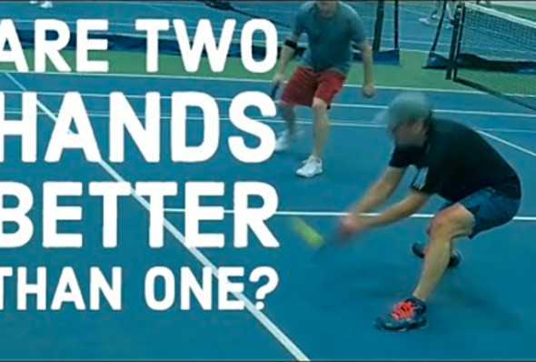 Are you using a two handed backhand for pickleball???