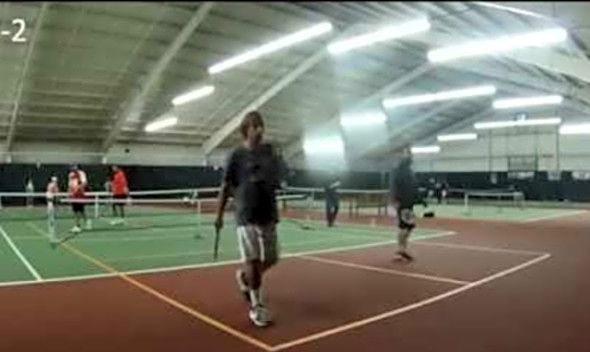 Campbell/Ashworth vs. Gabrielsen/Ruiz - 2015 Western Oregon Pickleball Classic Side View