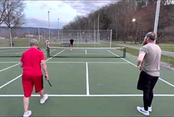 Advanced 4.0 pickleball. Split age Senior with a Youth #pickleballhighlights