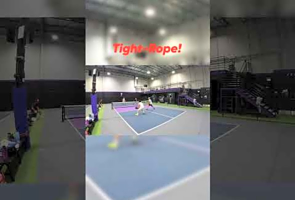 Tight-Rope! #pickleball #pickleballhighlights #highlights #shorts #thepickleballrunner