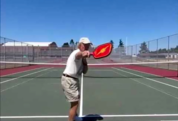 Pickleball fundamentals 05 Minimize shoulder rotation at ball contact