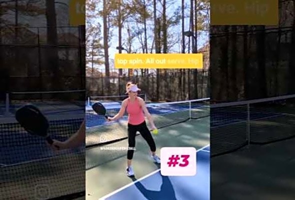 The 5 different ways to serve with Pro player Ewa Radzikowska 5.9. #pickleball #druh #pickle