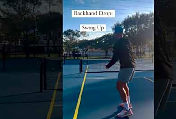 Backhand Slice vs Drop #pickleball #pickleballtips #pickleballwarmup #pickleballcoach