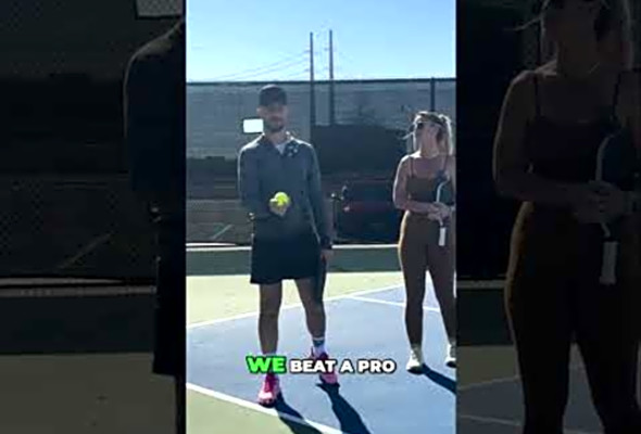 How We Beat A Pro Pickleball Player... #pickleball #pickleballcoach