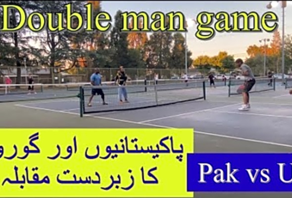 Pakistan vs USA Double men pickleball game - pakistanio or groro ka zabardust muqbla - Ali Ustaji