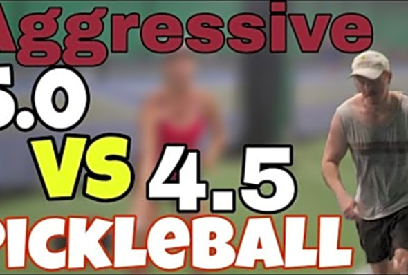 Aggressive 5.0 vs 4.5 Pickleball Men&#039;s Doubles