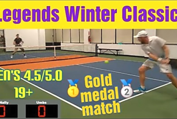 Legends Winter Pickleball Classic - Men&#039;s Singles 4.5/5.0 19 Gold Medal Match - Umbs vs. McNally