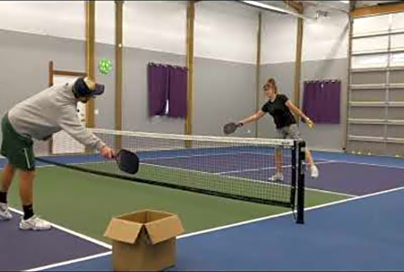 Reaching too far to Volley Attack in Pickleball