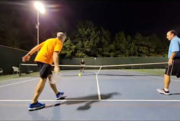 Glenn / Ben vs Rich Half-court vs Full-court Oct 6th Pickleball match play