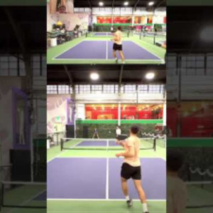 Stop driving short and low freebie third shots! #pickleball #pickleballt...