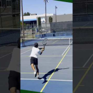 Finishing point with backhand winner #winner #tennis #backhand #serve #t...