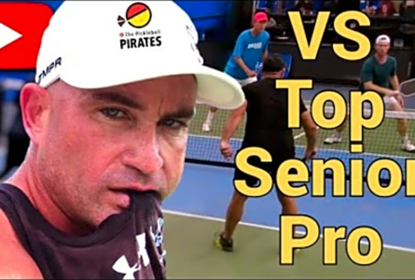 Joey and Cliff Pickleball Play vs Top Senior Pro in Men&#039;s Doubles