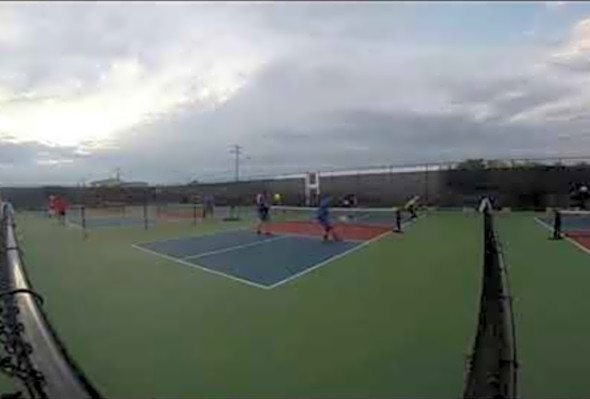 Pickleball around the post shot #7