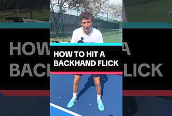 How to hit a backhand flick in 60 seconds #pickleball #pickleballtips #shorts