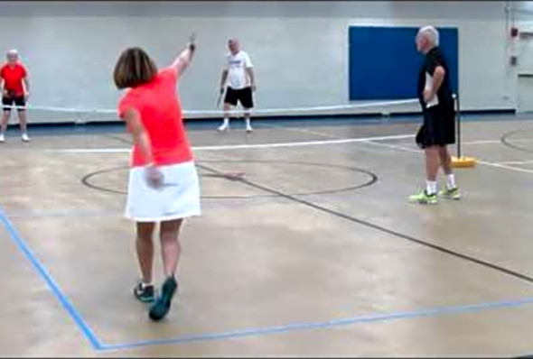 Helen and Crawfords, ymca pickleball 2012