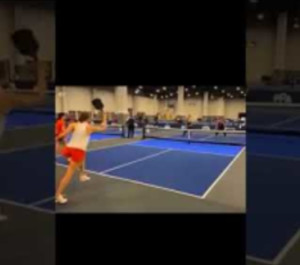 GIRL GOT GAME #shorts #pickleball #pickleballdoubles #pickleballhighligh...