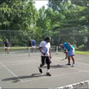 Frank&#039;s pickleball tournament July 17. Second game.