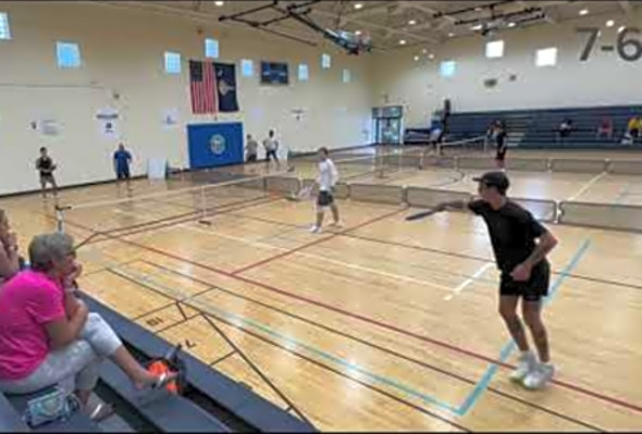 4.0 Men&#039;s Gold/Silver Match at The Palmetto Indoor Pickleball Invitational. #pickleball #tournament