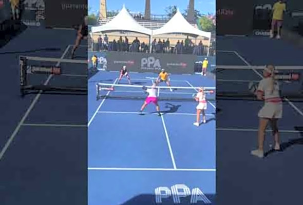 Pro Pickleball Mixed Doubles Point at the PPA Championships #pickleball #shorts #sports