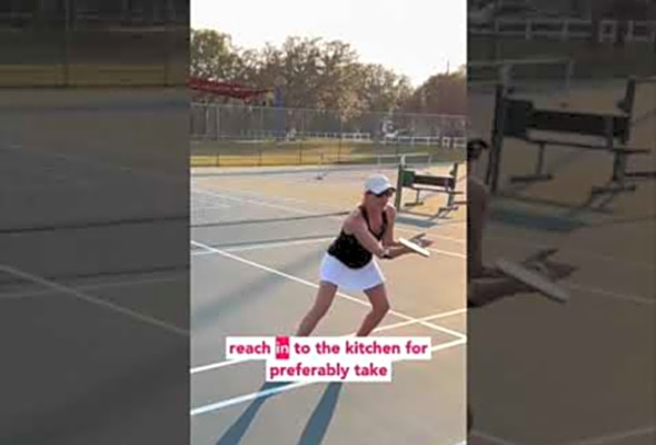 Pickleball Tips: Volley Lob #pickleballtips #pickleball #pickleballhighlights #pickleballlessons