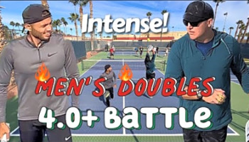 Mens doubles Pickleball battle - 4.0 skill level rating