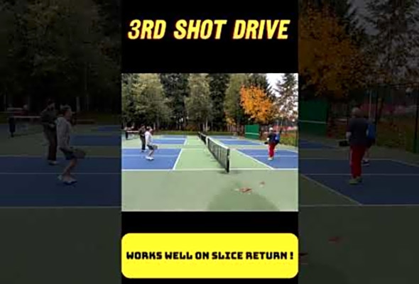 Pickleball 3rd Shot Drive Tip! #pickleball #pickleballskills #pickleballstrategy #pickleballshots