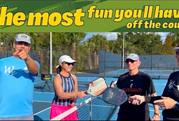 Learn pickleball with this FUN Match Play with Commentary from the coaches you know and trust