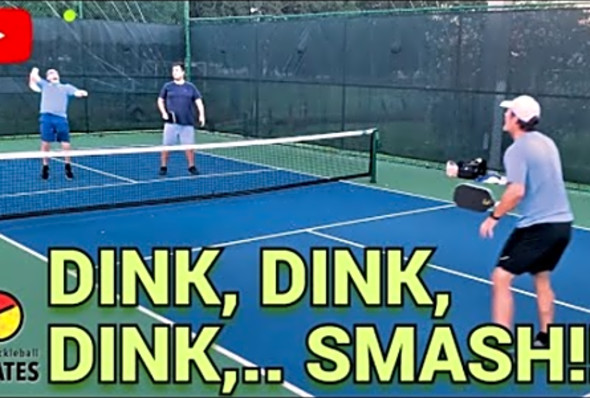 Dinking and Smashing Rich Action in Pickleball 4.5 Men&#039;s Doubles rec Game