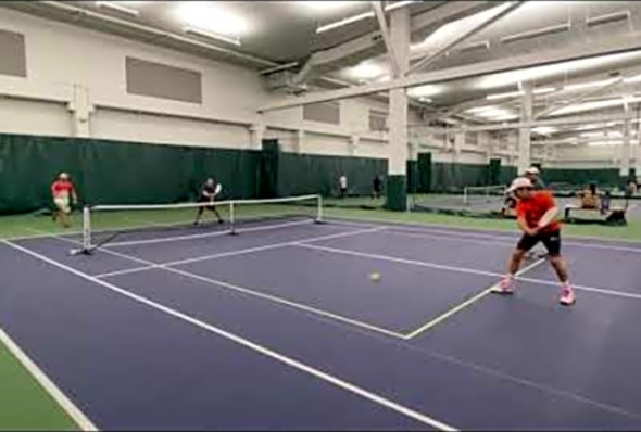 Stone/Maurer vs Savant/Edwards Gold Medal Match pickleball game 1 - score 11/9