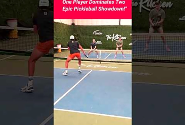 3-Player Pickleball Match: When One Takes on Two!&quot;