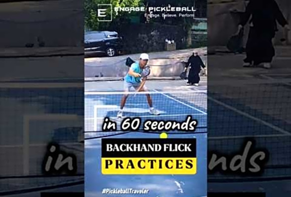 PICKLEBALL TIPS: Backhand Flick Drill in 60 seconds #pickleballtips #pickleballdrill