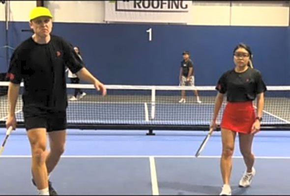 DUPR 16 - Diana/Louis vs 12 y.o. Nemesis/Grace - Lafayette Valentines MLP Pickleball Tournament
