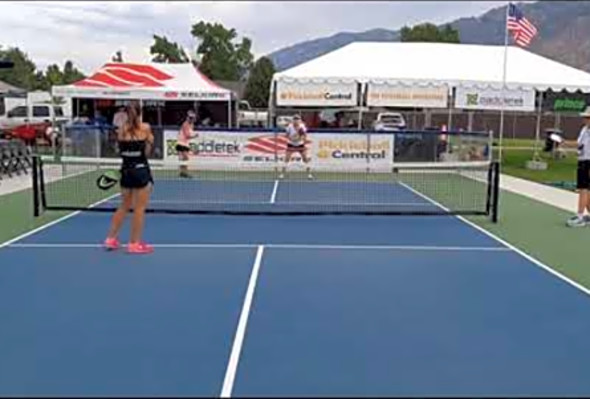 Women&#039;s doubles 2019 pickleball tournament of champions Brigham City Utah