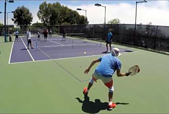 So Cal Classic Pickleball: 4.5 Mens Doubles: Paul Leaf and Proposal Dave (plays on his knees)