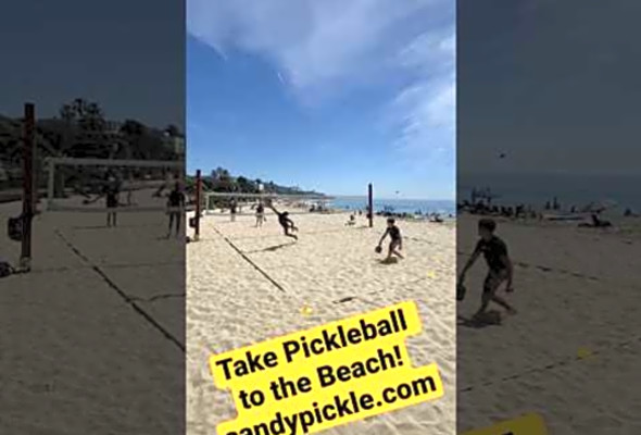 Sandy Pickle takes Pickleball to the Beach! sandypickle.com #beach #pickleball #sandypickle