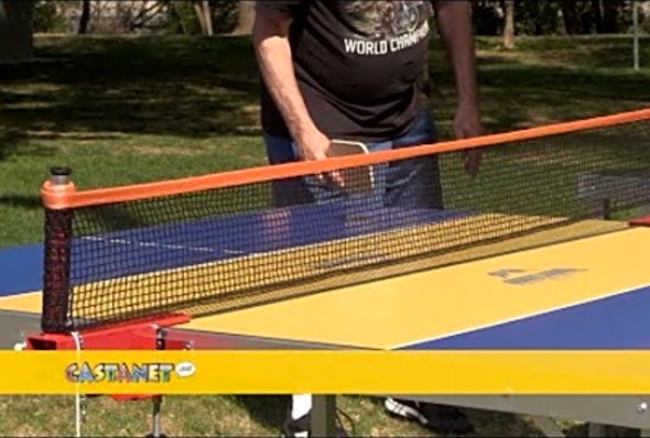 Inventor creates pickleball and table tennis hybrid
