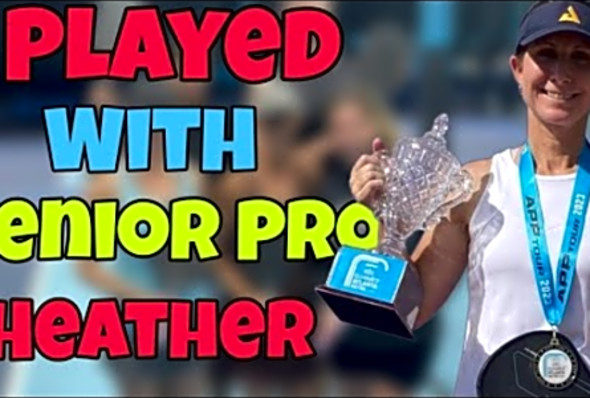 I played with Senior Pro Heather Lovett Pickleball Mixed Doubles