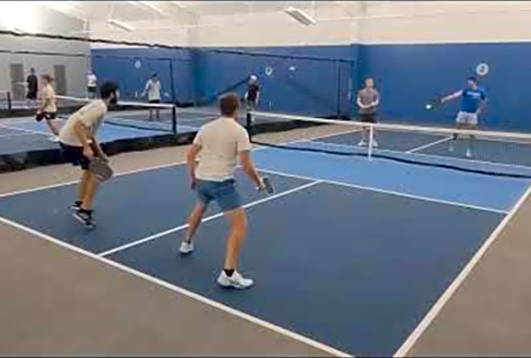FIERCE FORHANDS TO THE BODY! North vs Sotuh Pickleball Tournament at The HOP in Leland, NC (Nov 2024