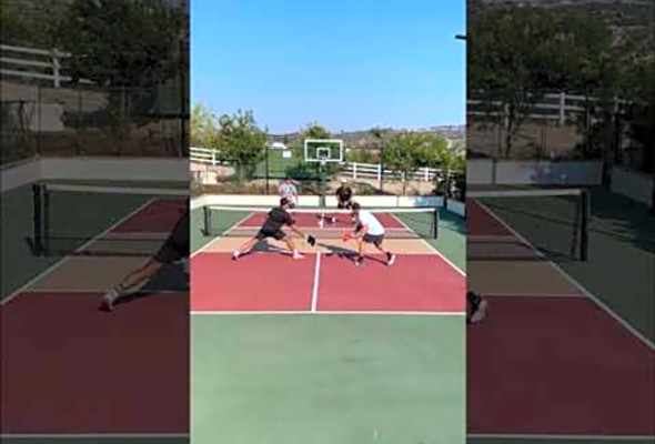 Solid Pickleball Rally #pickleballislife #pickleballdoubles #sports #highlights #shorts