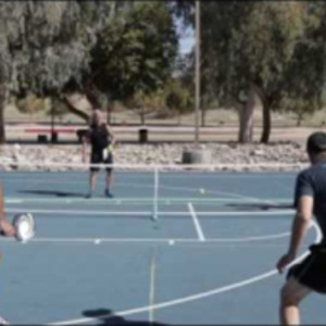 Pickleball Coach David &amp; Jack vs Andy &amp; Scott