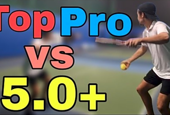 Top Pros vs 5.5 Pickleball Men&#039;s Doubles Rec Game