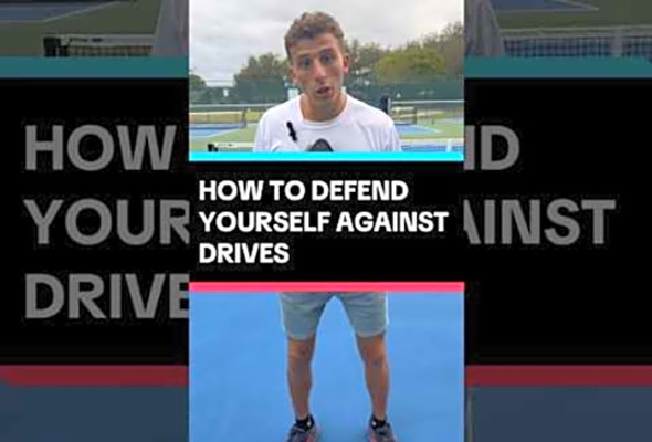 How to defend yourself against drives #pickleball #pickleballtips #shorts