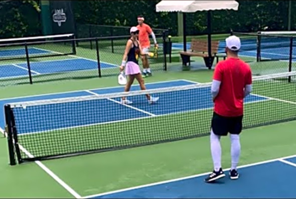 After Rain Delay- Pickleball in Fisher Island