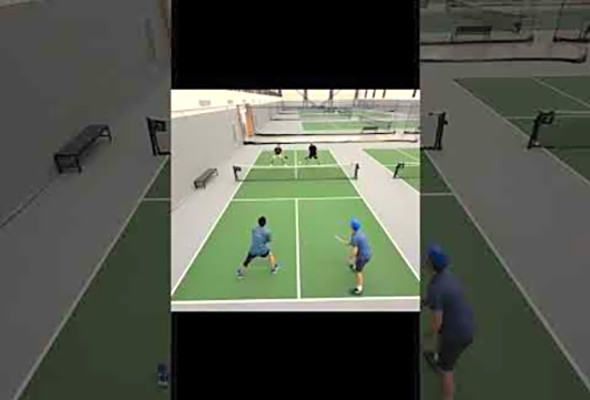 All that defense just to do that! #pickleball #sports #highlights