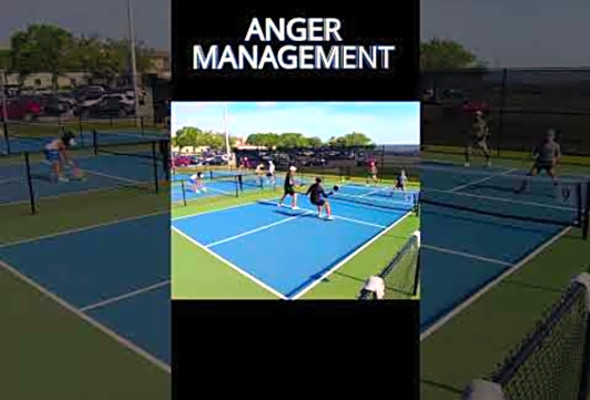 My partner sucks at pickleball #pickleballhighlights #angermanagement #angry