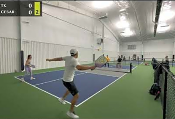 Pickleball Advanced - Jan 01, 2022 - TK / Robin vs Cesar / Doug