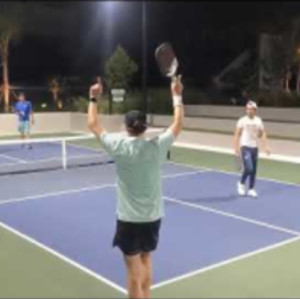 YOUNG TENNIS PLAYERS CHALLENGE THE OLD GUYS! Pickleball Game at The Fort...